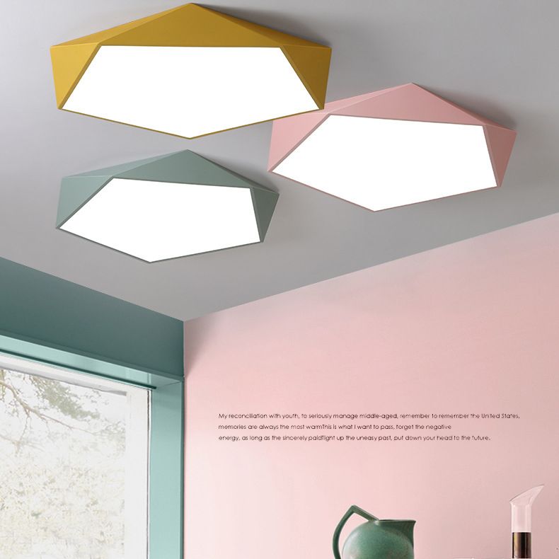 Nordic Macaroon Flush Mount ha condotto la luce creativa Geometria Flush Mount Illuminazione per la camera da letto