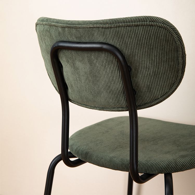 Chaises latérales de salle à manger en métal, Style Glam, chaise latérale à dossier ouvert pour usage domestique