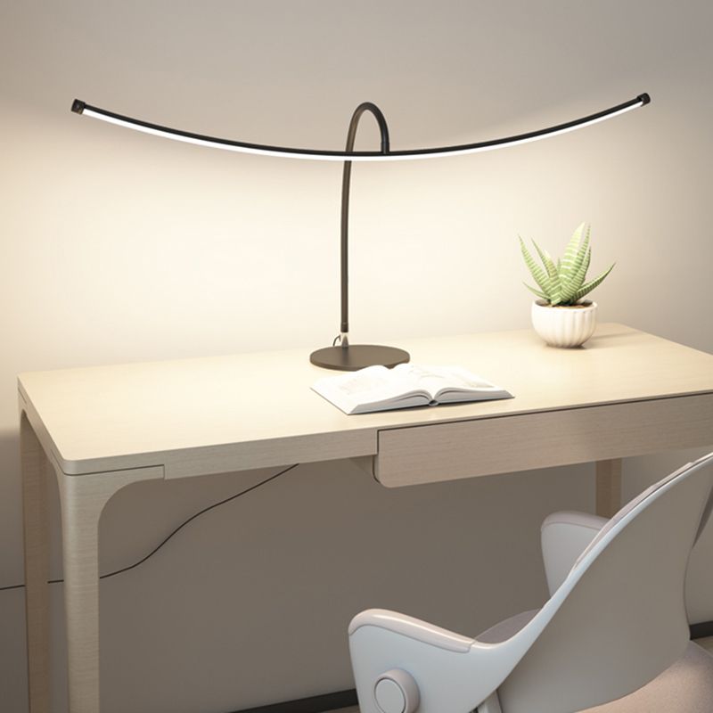 1 Light Linear Table Lighting Modern Style Metal Table Lighting for Bedroom
