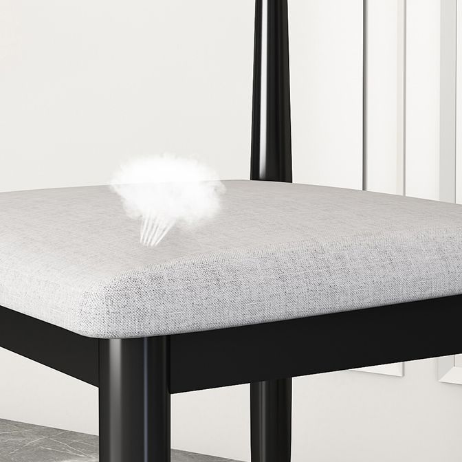 Silla lateral de comedor de estilo contemporáneo de metal con respaldo abierto interior que cena la silla lateral