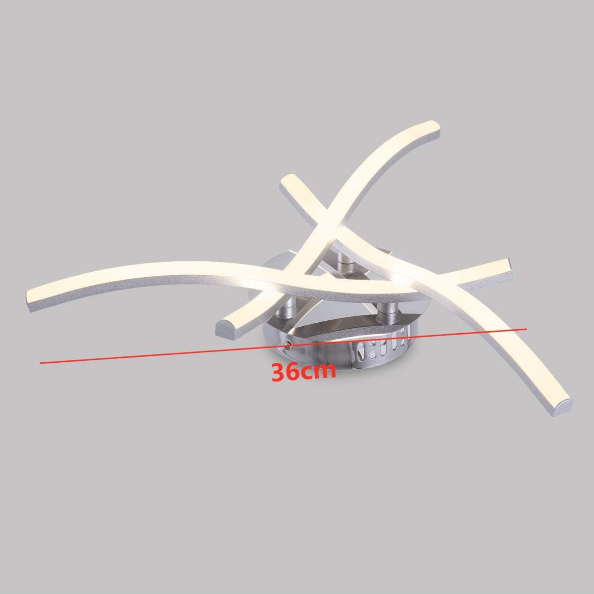 Crossed Line Living Room Semi Mount Lighting Metal LED Contemporary Close to Ceiling Lighting in Chrome