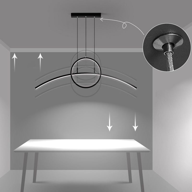 Metal Geometric Chandelier Light Fixtures Contemporary 2 Lights Pendant Light Kit