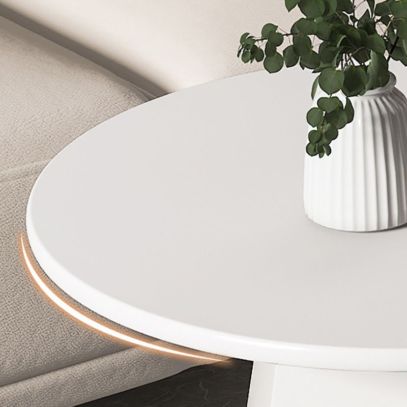 Iron Geometric Coffee Table Round Coffee Table for Living Room