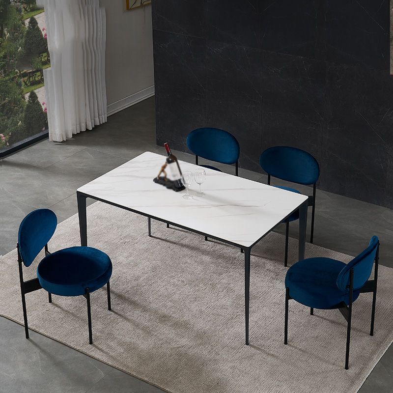 Minimaliste 1/4/5 Pieces Set Table à manger en pierre fritte