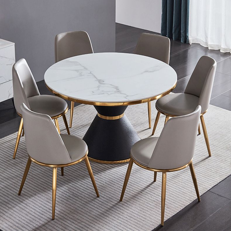 Chaises d'appoint rembourrées de Style Glam, chaises de salle à manger sans accoudoirs à dossier solide pour la maison