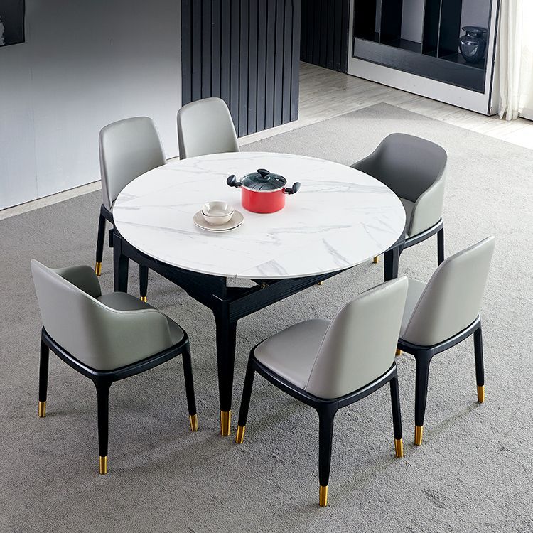 Industrial Style Solid Wood Dining Side Chair Leather Side Chair for Dining Room