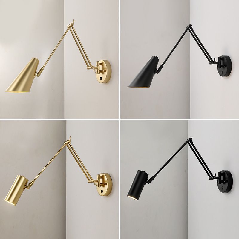 Modern Style Geometric Wall Mounted Light Fixture Metal 1 Light Wall Lighting Fixtures