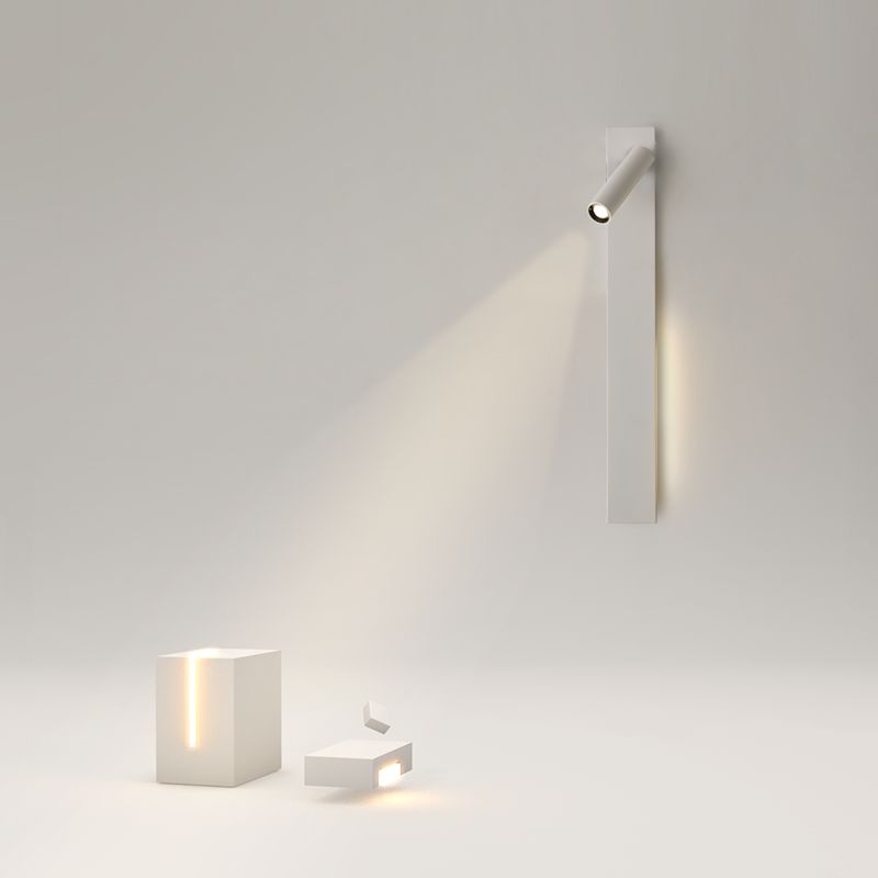 Metal Square Shape Wall Light Modern Style 2-Lights Reading Wall Mounted Light Fixture