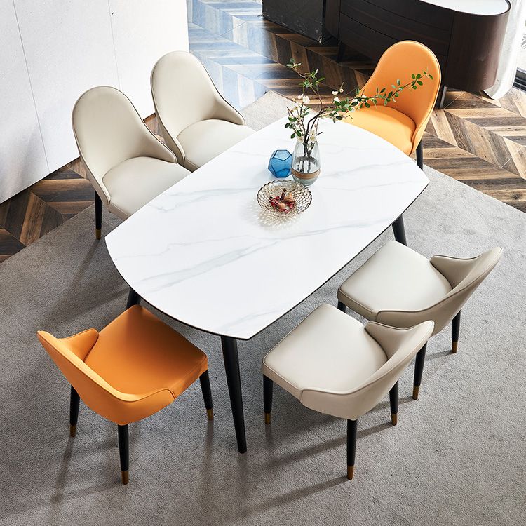 Simplicity Style Round Eetting Table Stone drop-blad eettafel met 4 poten