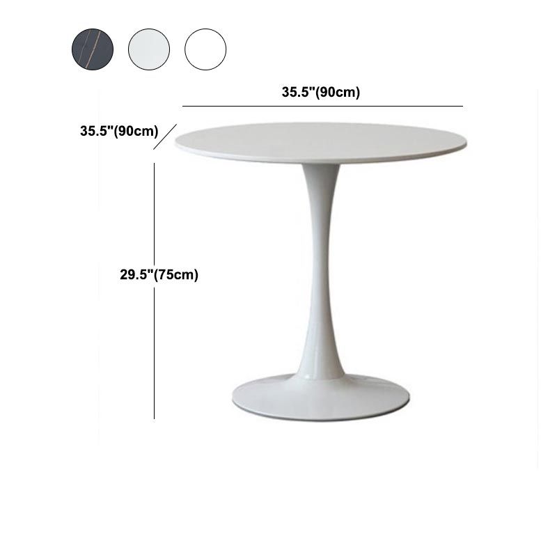 Modern Round Top Dinette Table Metal Base Dining Table for Restaurant