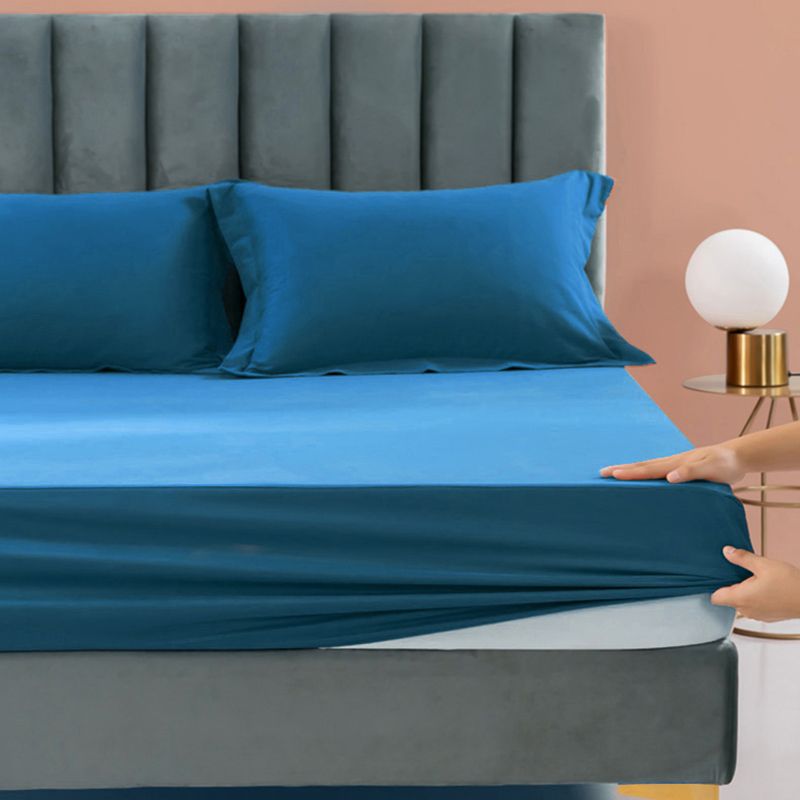 Sheet Sets Cotton Solid Color Wrinkle Resistant Super Soft Breathable Bed Sheet Set