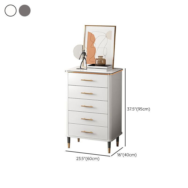 Contemporary Storage Chest Manufactured Wood Dresser with 3/4/5 Drawers