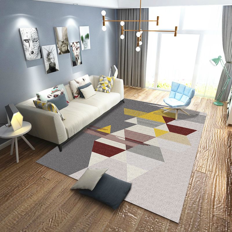 Creative Graphic Printed Carpet Polyester Rug Non-Slip Backing Indoor Rug for Home Decoration