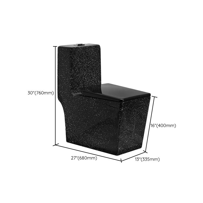 Traditional All-In-One Toilet Bowl Floor Mounted Black Urine Toilet for Bathroom