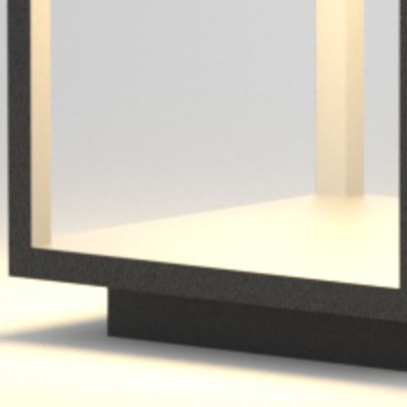 Square Waterproof Lights Outdoor Black Pillar Lamp for Garden