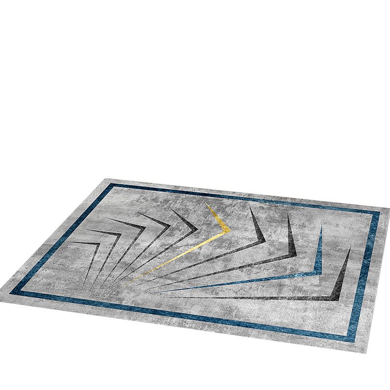 Orange Modern Rug Polyester Graphic Rug Non-Slip Backing Rug for Living Room