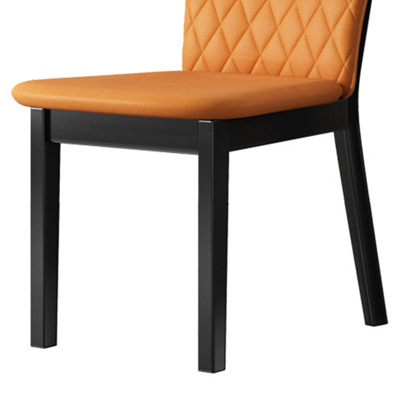 Wood Industrial Indoor-Outdoor Side Chair Parsons Armless Chair