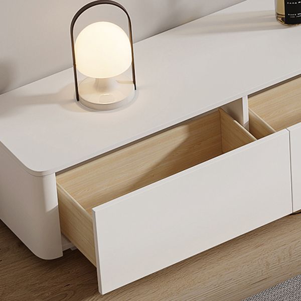 15"H Contemporary Single White Rectangular Coffee Cocktail Table with Storage