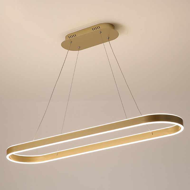 Moderne Style Island Lampe einfache LED -Aluminium -Anhängerleuchte für Esszimmer