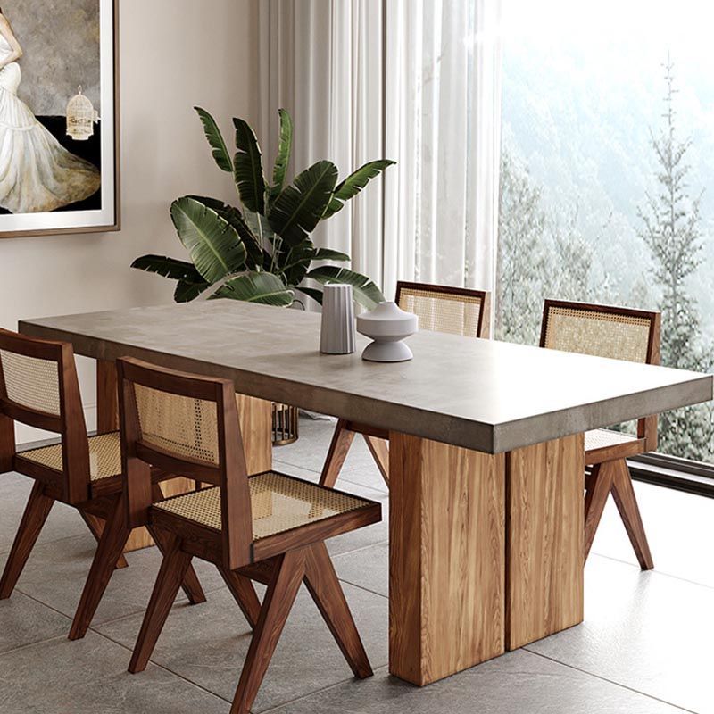 Industrial 1/5/7 Pieces Dining Set Rectangle Wood Dining Table for Dining Room