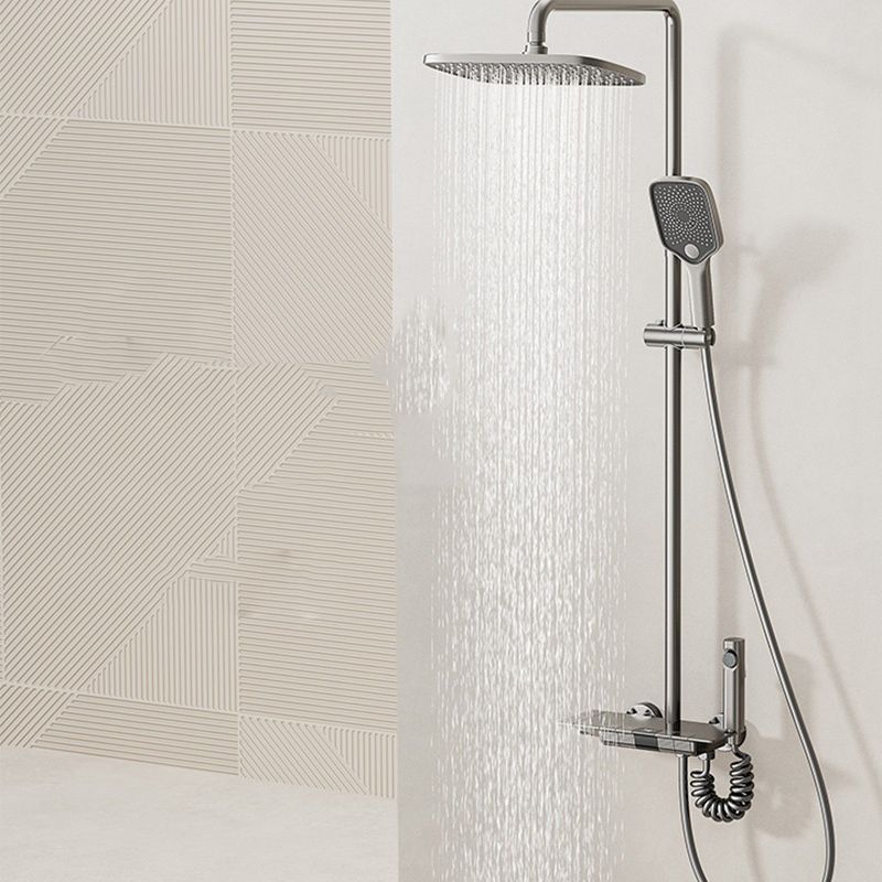 Modern Shower Trim Brass Adjustable Spray Pattern Thermostatic Shower Set