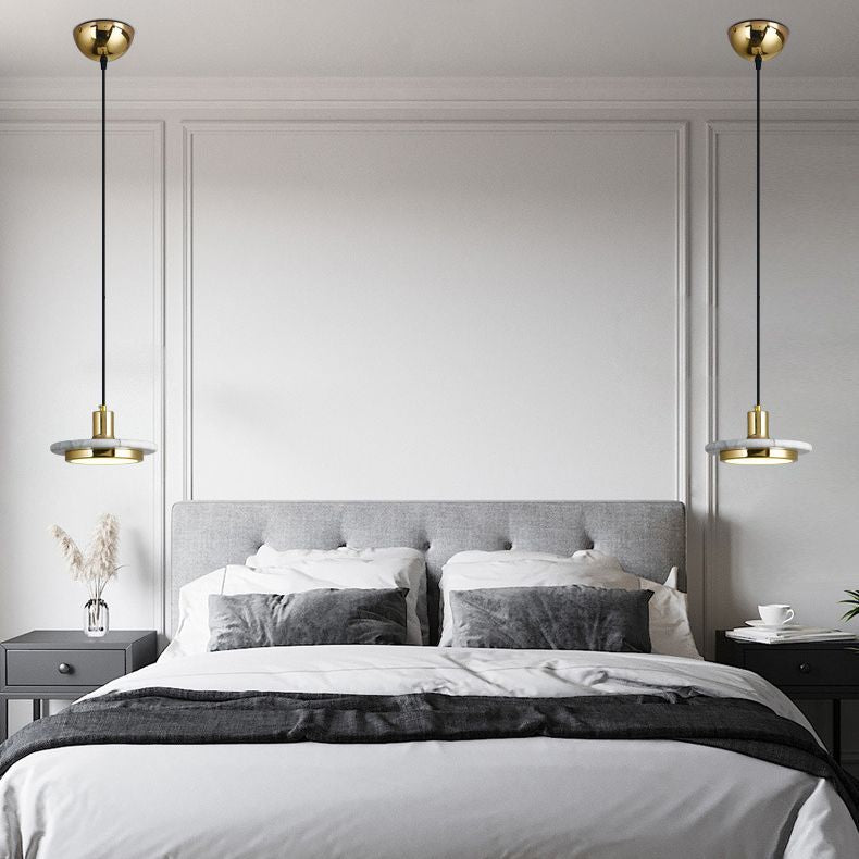 Kappengeformte Marmorhängeblocke Leuchte minimalistische LED -Anhängerbeleuchtung für das Restaurant