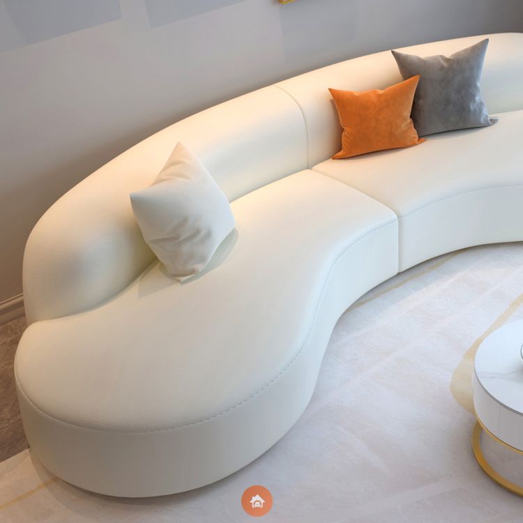 Scandinavian Beige Sectional Sofa with Tight Back Armless Sofa