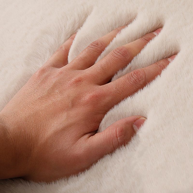 Gray Modern Rug Polyester Solid Color Rug Stain Resistant Area Rug for Home Decor