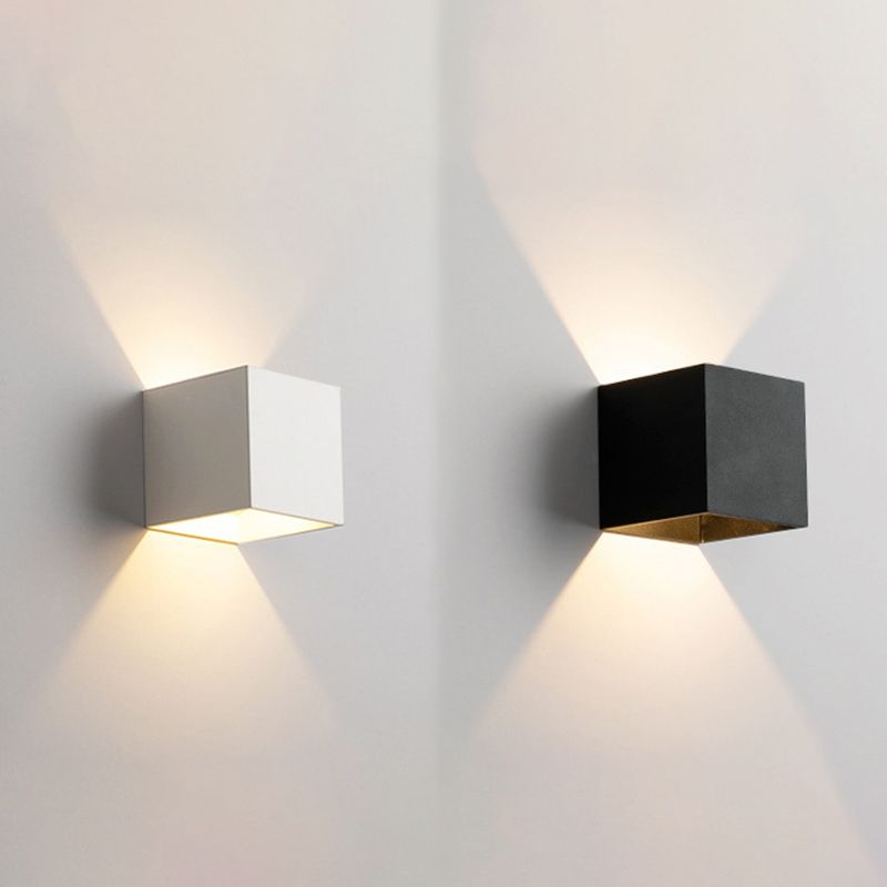Lámpara montada en la pared cuadrada lámpara de montaje de pared de aluminio moderna para sala de estar