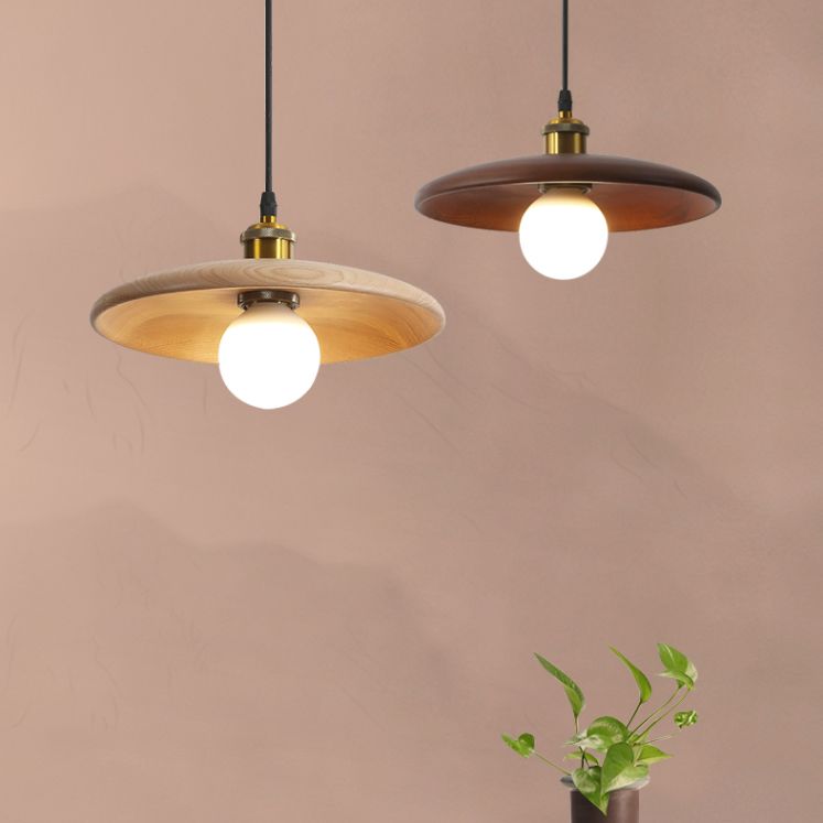 Minimalistischer Stil Anhänger Beleuchtungsbehandlung Kreis Anhänger Lichtkit mit Holzschatten