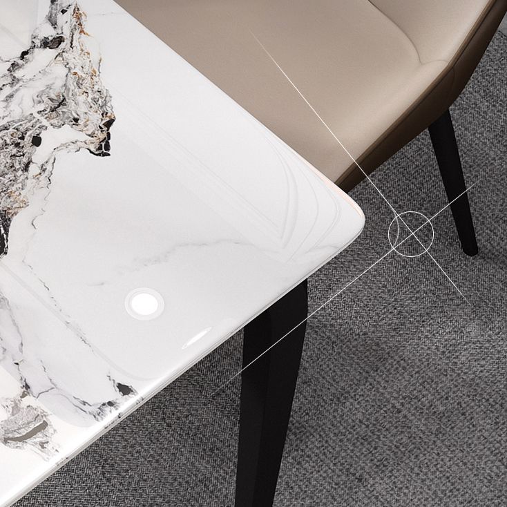 4-foot Stone Dinning Table Industrial Style Square Furniture for Indoor