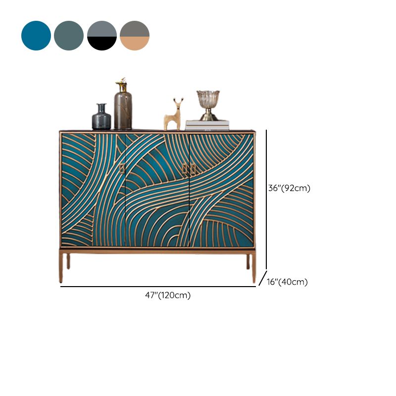 Industrial Accent Cabinet with Cup Pulls Doors and Straight Legs