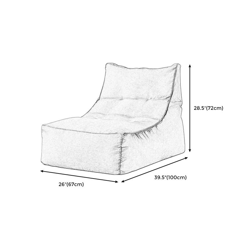 PU Leather Armless Chair 26.37" L x 39.37" W x 28.34" H Accent Chair for Living Room