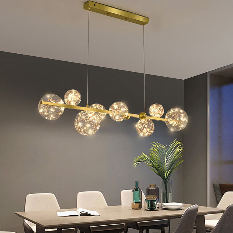 8 Light Globe Chandelier Lighting Modern Island Lighting Metal Island Light Fixture