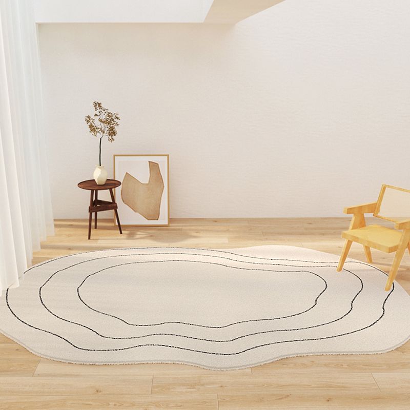 Minimalist Novelty Shape Rug Funky Ombre Print Rug Stain Resistant Polyester Carpet for Home Decor