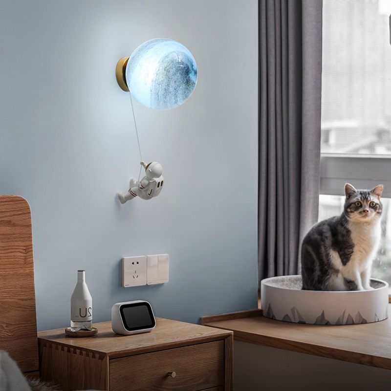 Kid Room One Head Wandleuchter Astronauten Boy Room Wandmontage Leuchte Leuchte