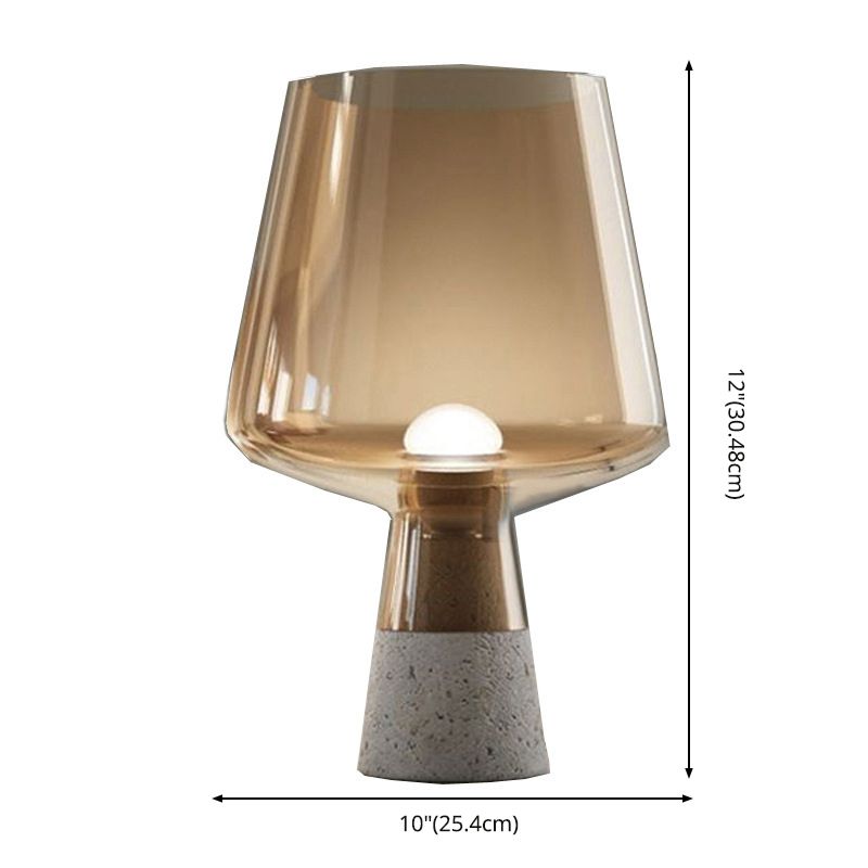 Lampe de table en verre créatif en forme de gobelett