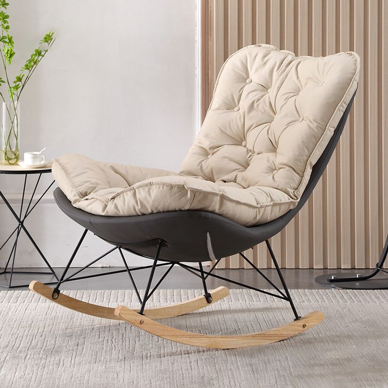 Nordic Light Luxury Chaise Rocking Chair Hotel Leisure Upholstered Lazy Sofa Chair