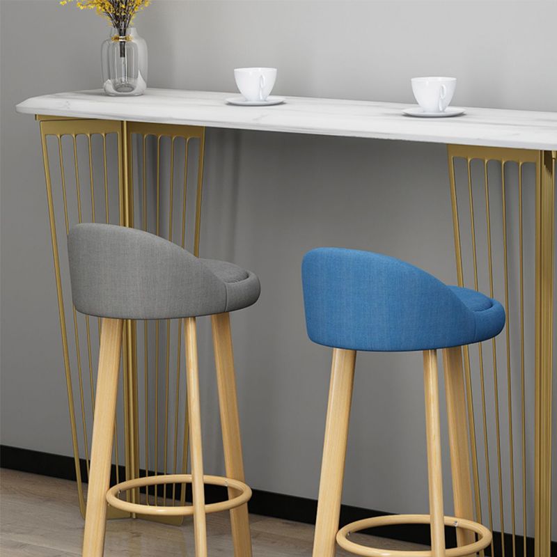 Contemporary Wood Stool Fabric Cushion in Matte Finish for Home