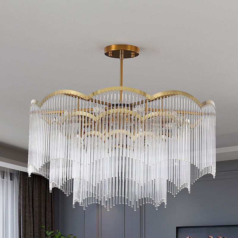 Multi -lichten cirkelvormige kroonluchter verlichtingsarmaturen moderne stijlglashanglampen moderne stijl