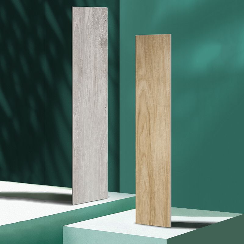 Rectangle Wooden Effect Floor Tile Straight Edge Scratch Resistant Floor Tile