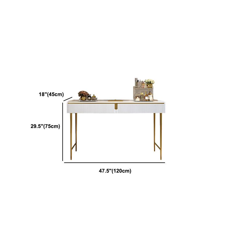 Modern 29.5" Height White Wood Makeup Vanity Set with Drawers