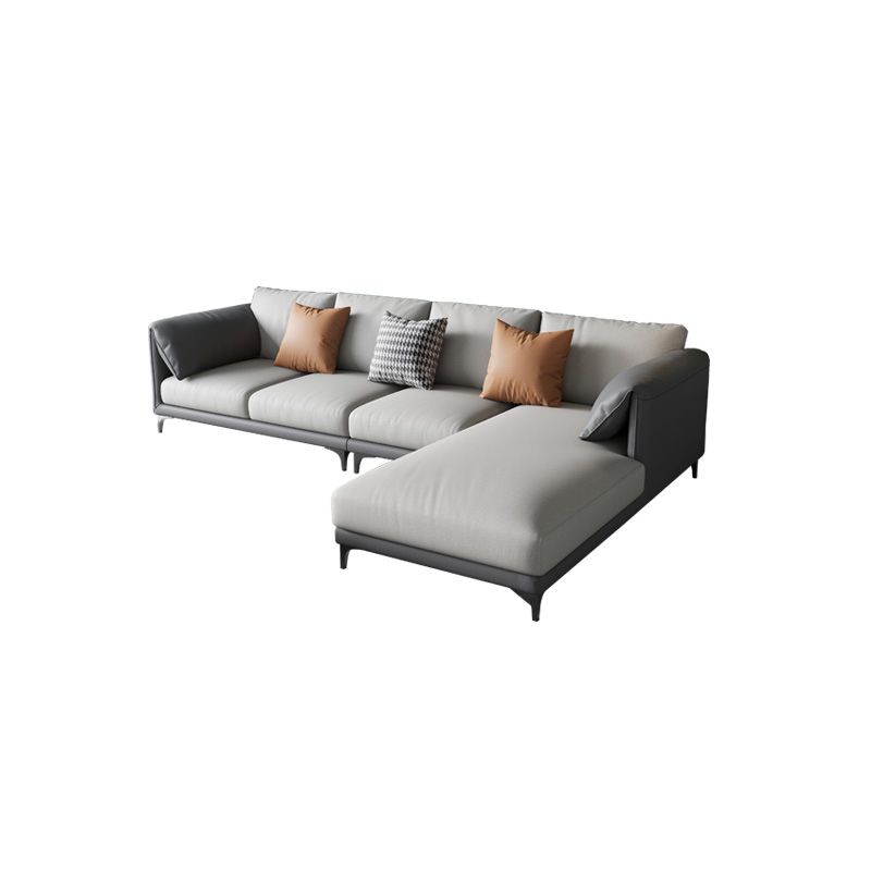 Removable Cushions Sectionals,Pillow Top Arm,33" H Sectionals in Grey