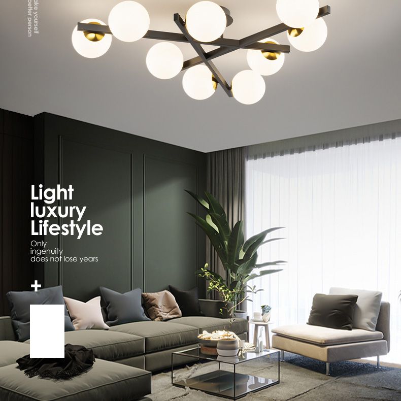 Lampada semifulò a piombo a filo a filo rotondo lampadario semifulò bianco per camera da letto