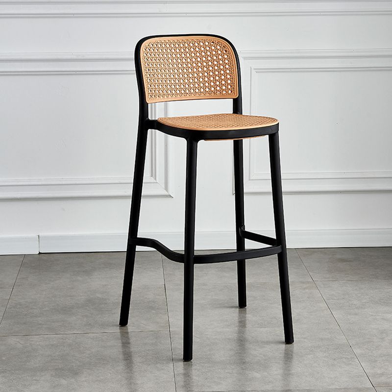 Scandinavian Plastic Counter Stool Plastic Furniture in Matte Finish for Indoor