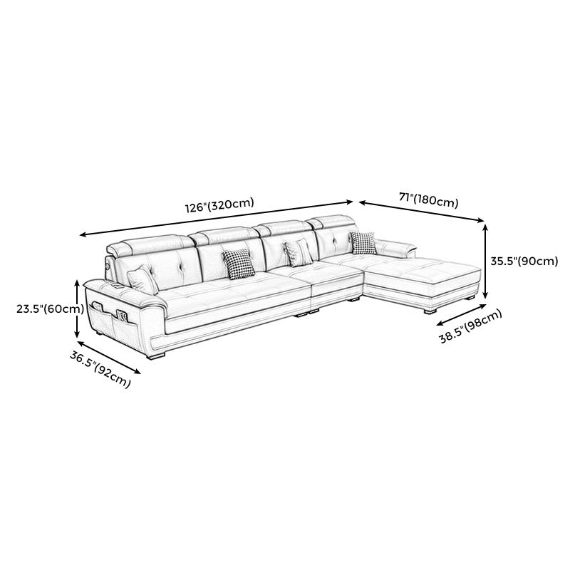 133,07 "L x 70,86" W x 35,43 "H Setionals.