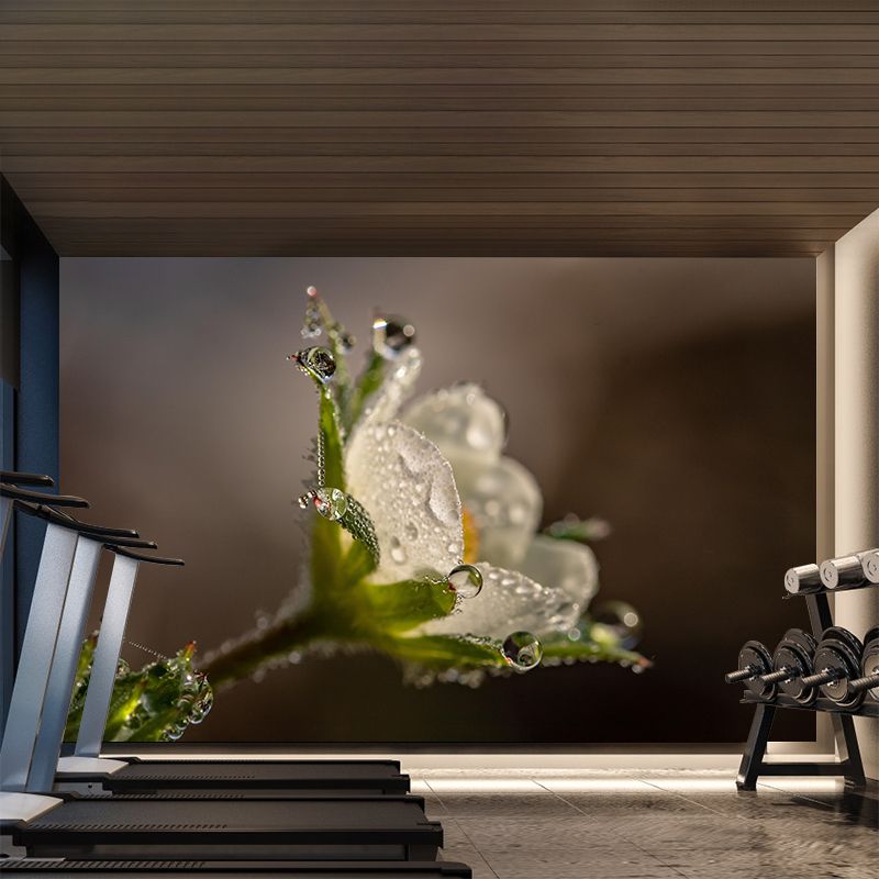 Customized Blooming Flowers Mural Decal Environmental Wallpaper for Living Room Wall Art