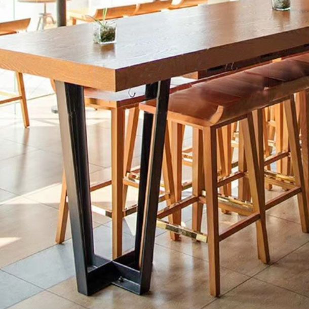 1/2/4/11 Pieces Pub Dining Set Industrial Solid Wood Table and Stool Set for Shop