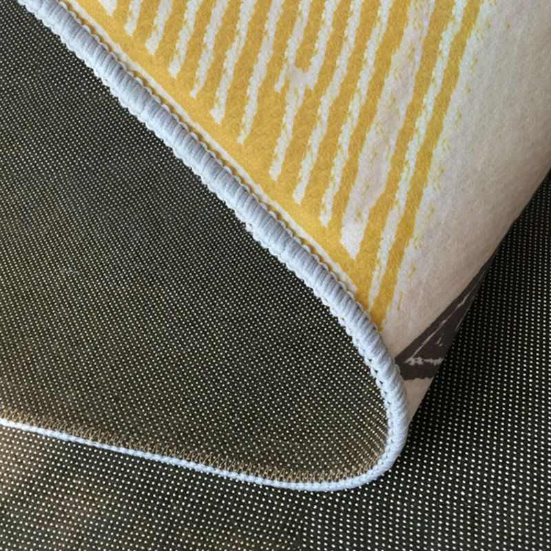 Rectangular Marble Print Rug Polyester Abstract Carpet Washable Rug for Living Room