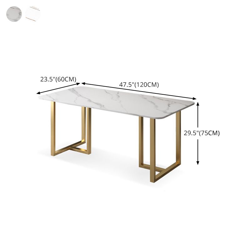 Mesa de comedor de rectángulo de lujo tradicional mesa de doble pedestal